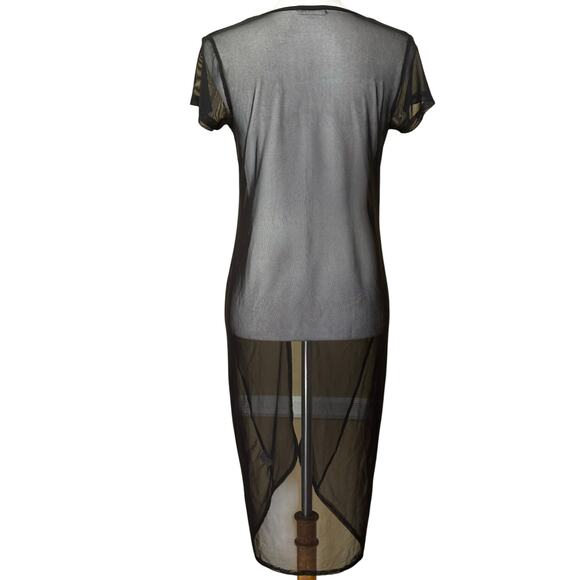 Black sheer tunic, queen graphic, Y2K, alternative, edgy, grunge, statement - Picture 3 of 5